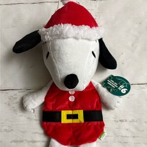 Peanuts Snoopy Christmas Holiday Squeakers Crinkle 17 inch Dog Plush Toy